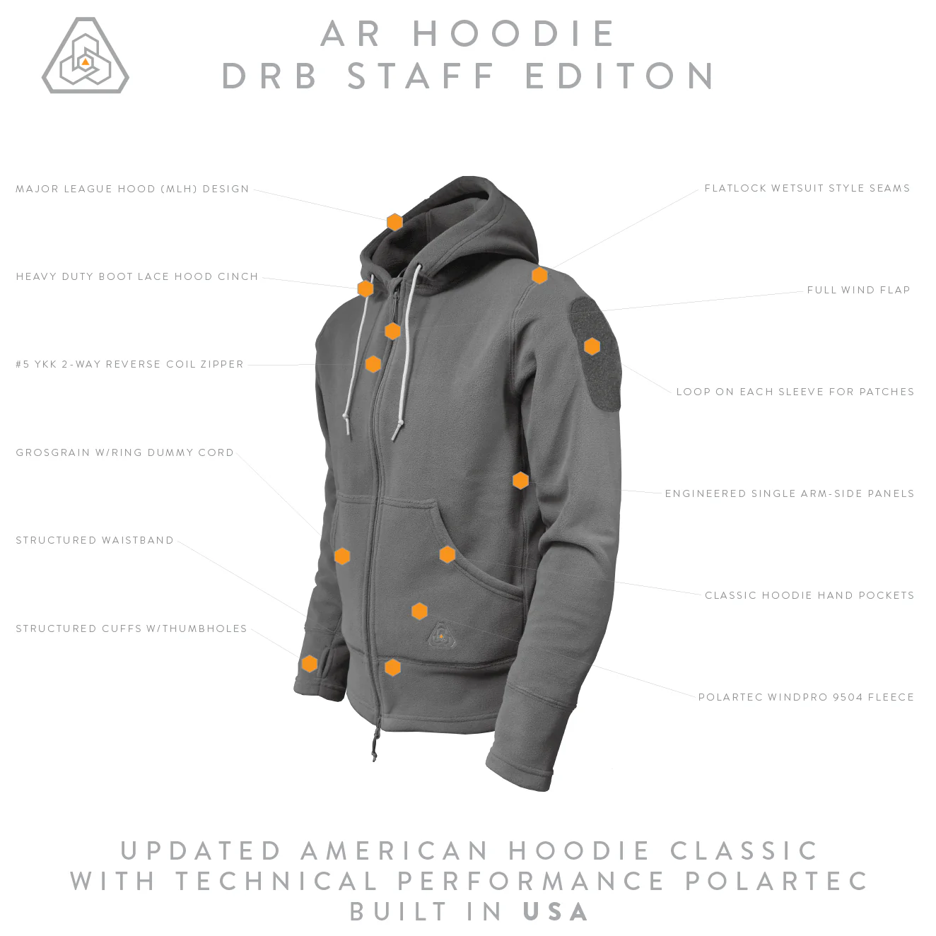 AR Hoodie DRB Staff Edition - Machine Mineral Gray - Image 6