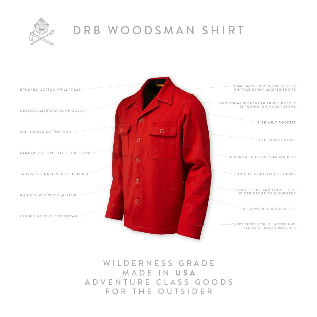 DRB Woodsman Shirt - Camp Master Red - Image 5