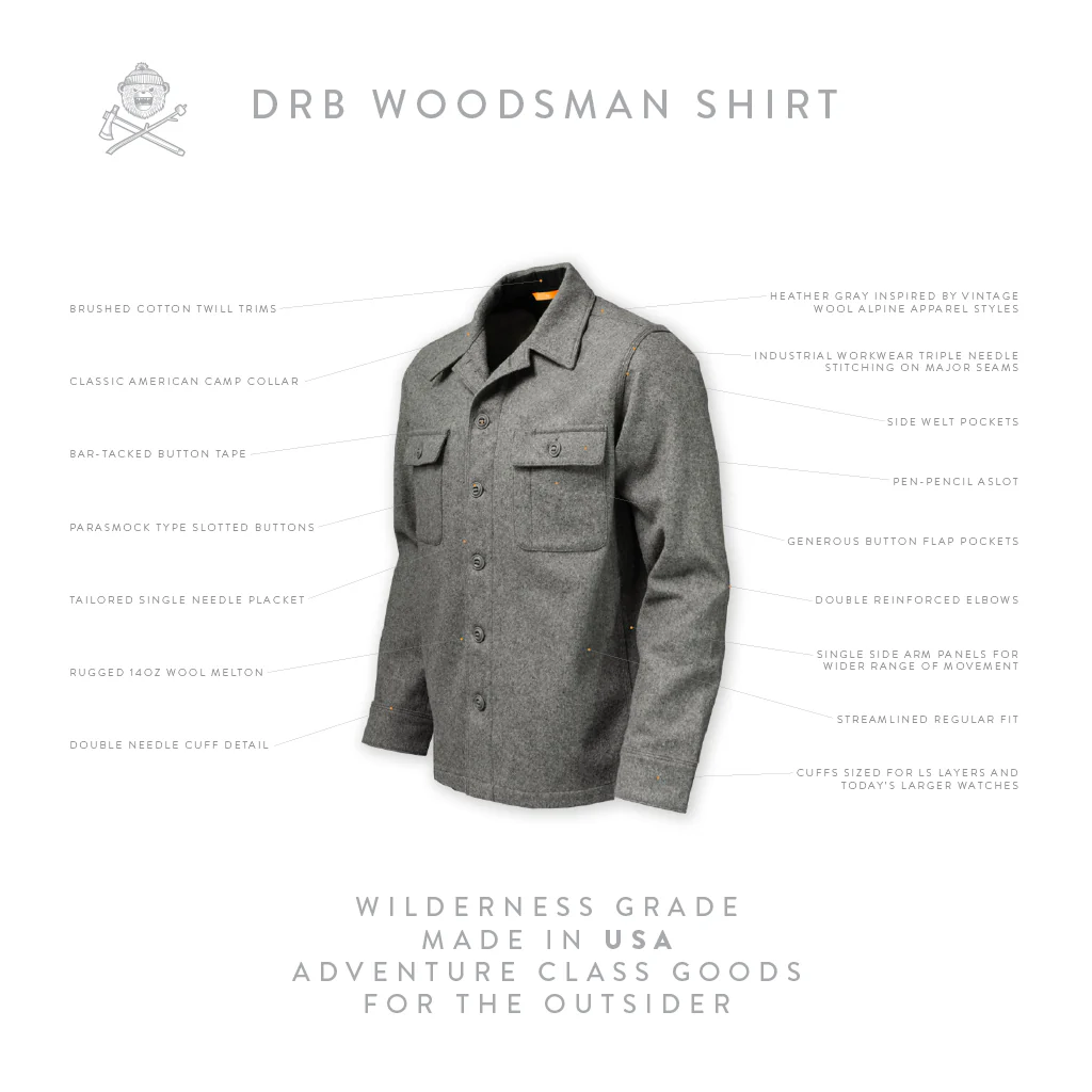 DRB Woodsman Shirt - Heather Gray - Image 3