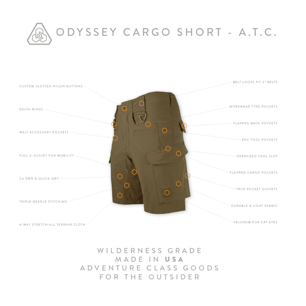 Odyssey Cargo Short ATC - All Terrain Brown - Image 3