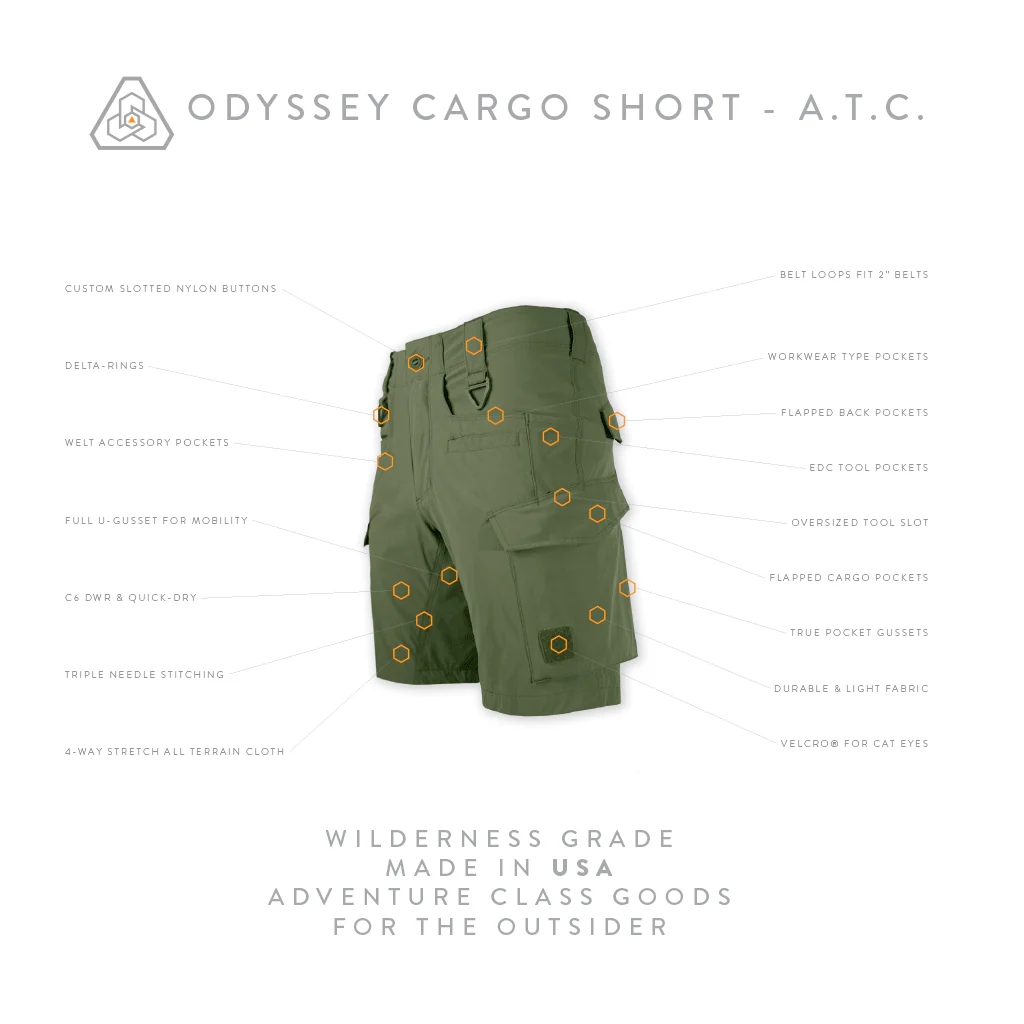 Odyssey Cargo Short ATC - Transitional Field Green - Image 3