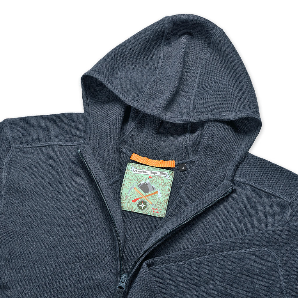Orion Merino Hoodie FZ - Jager Blue - Image 3