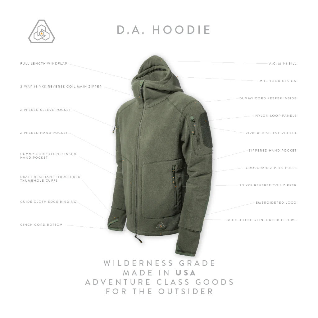 PDW DA Hoodie v2 - Heather Mountain Green - Image 3