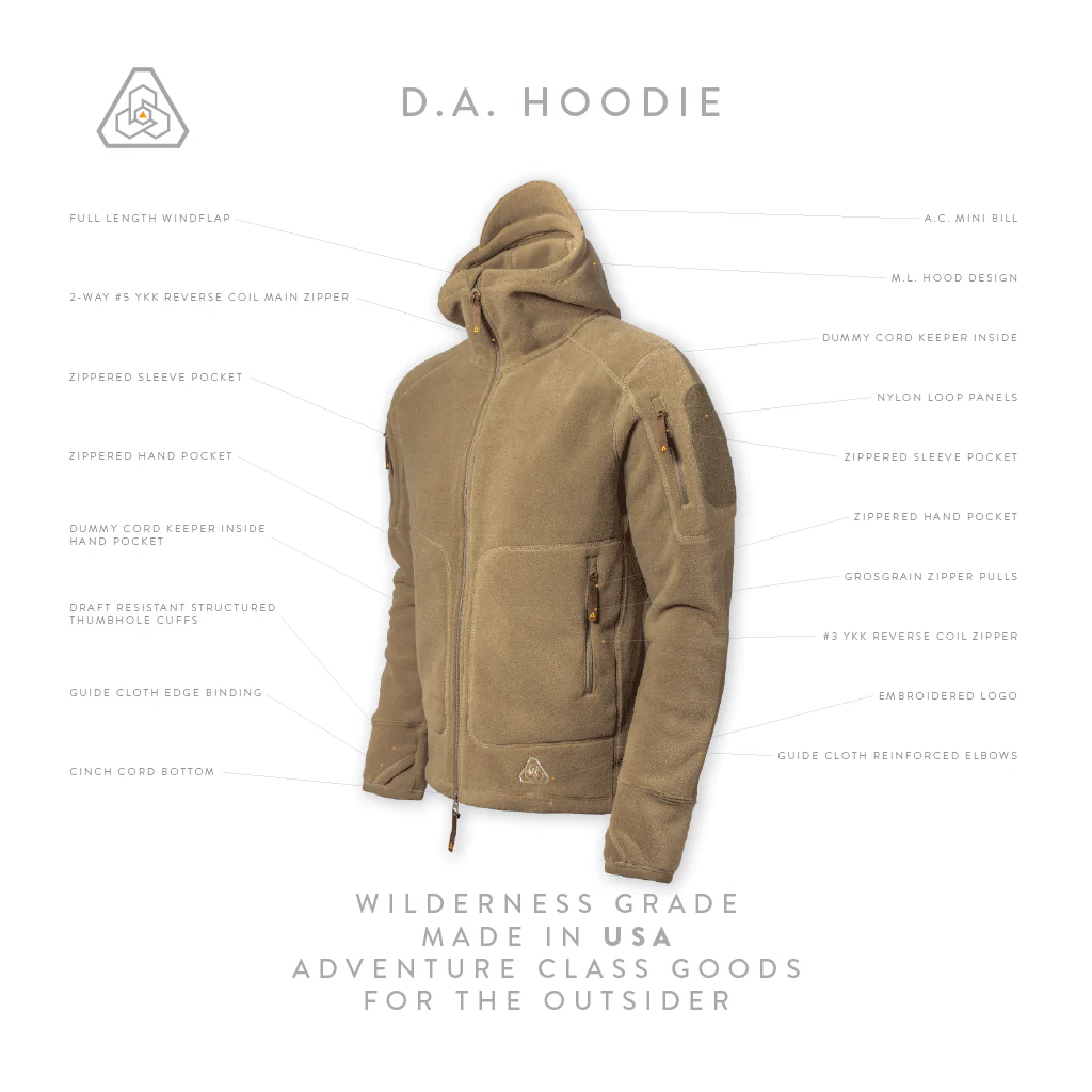 PDW DA Hoodie v2 - Heather Terra Brown - Image 3