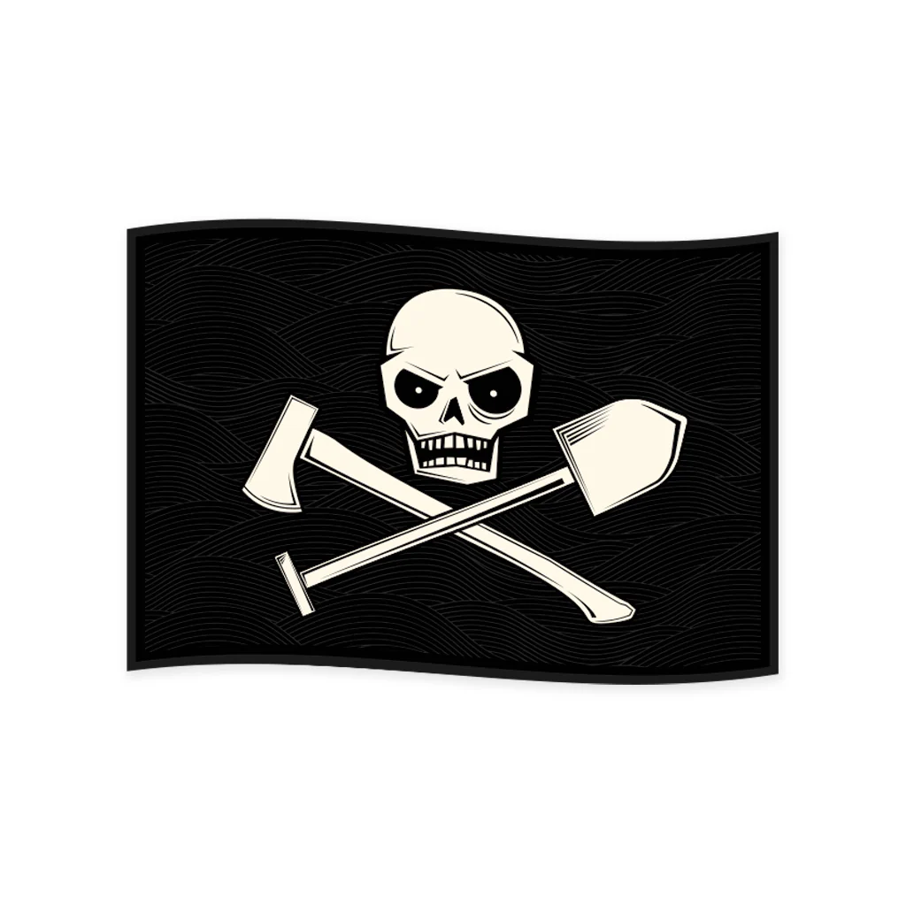 PDW Jolly Roger Overland Sticker