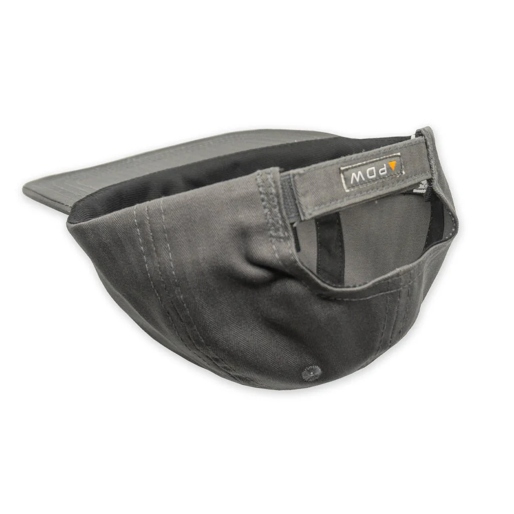 Six Panel Baseball Cap Herringbone Twill - Motorpool Gray - Image 2