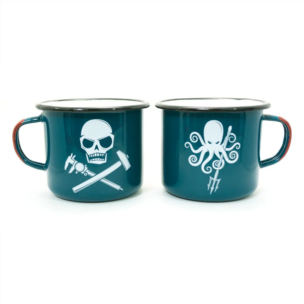 SPD + DIY Memento Mori Enamelware Mugs 16oz