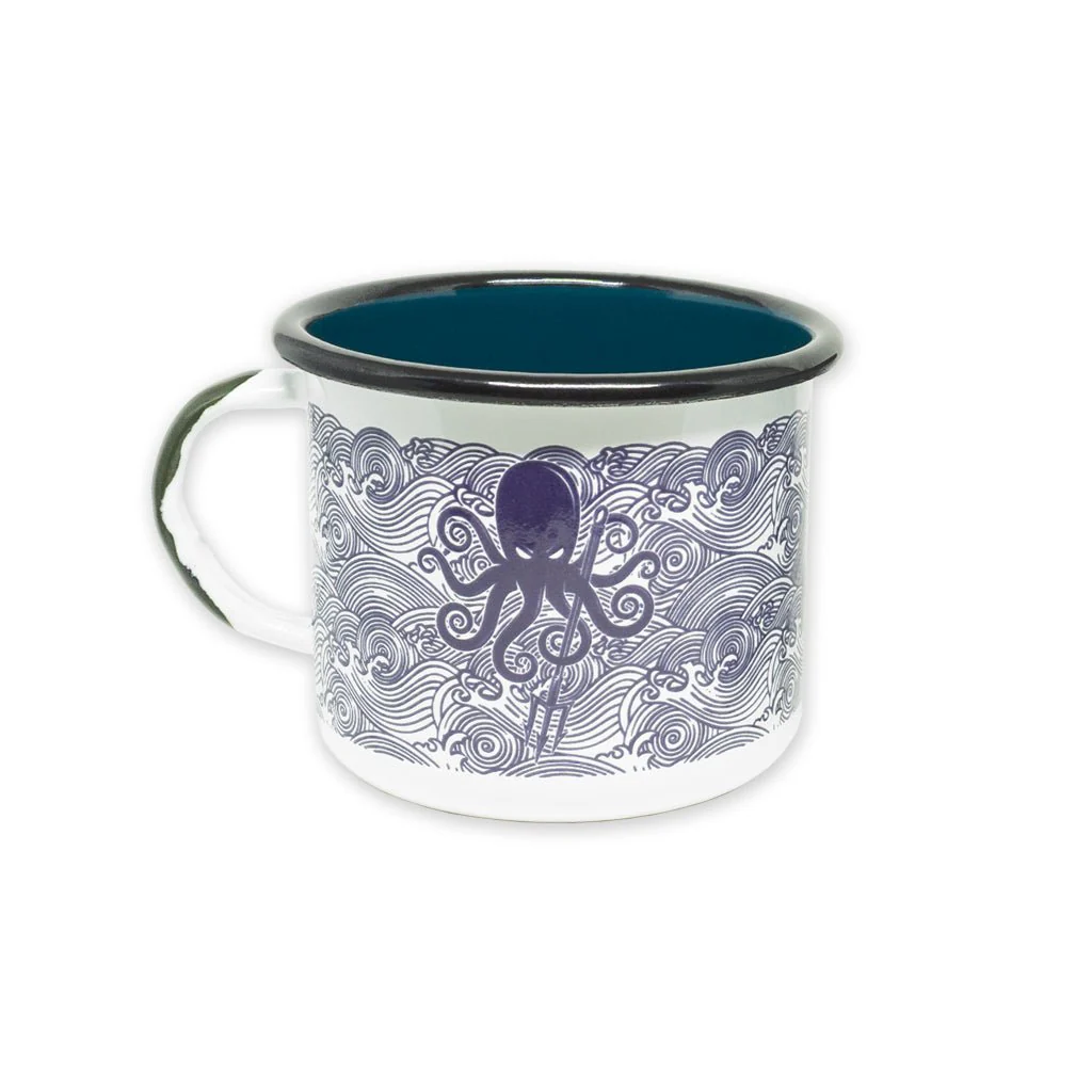SPD Kraken Trident + AT Enamelware Mug 16oz