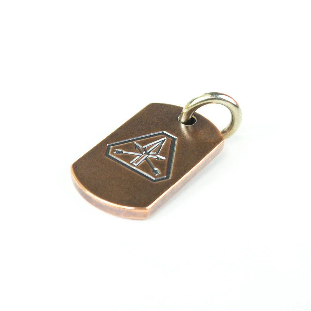 Steel Flame Copper Fatty Dog Tag - Platoon - Image 2