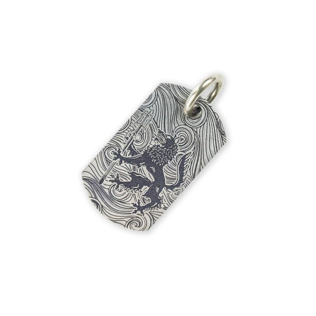 Steel Flame Titanium Dog Tag - Sea Wolf / All Terrain with Jump Ring