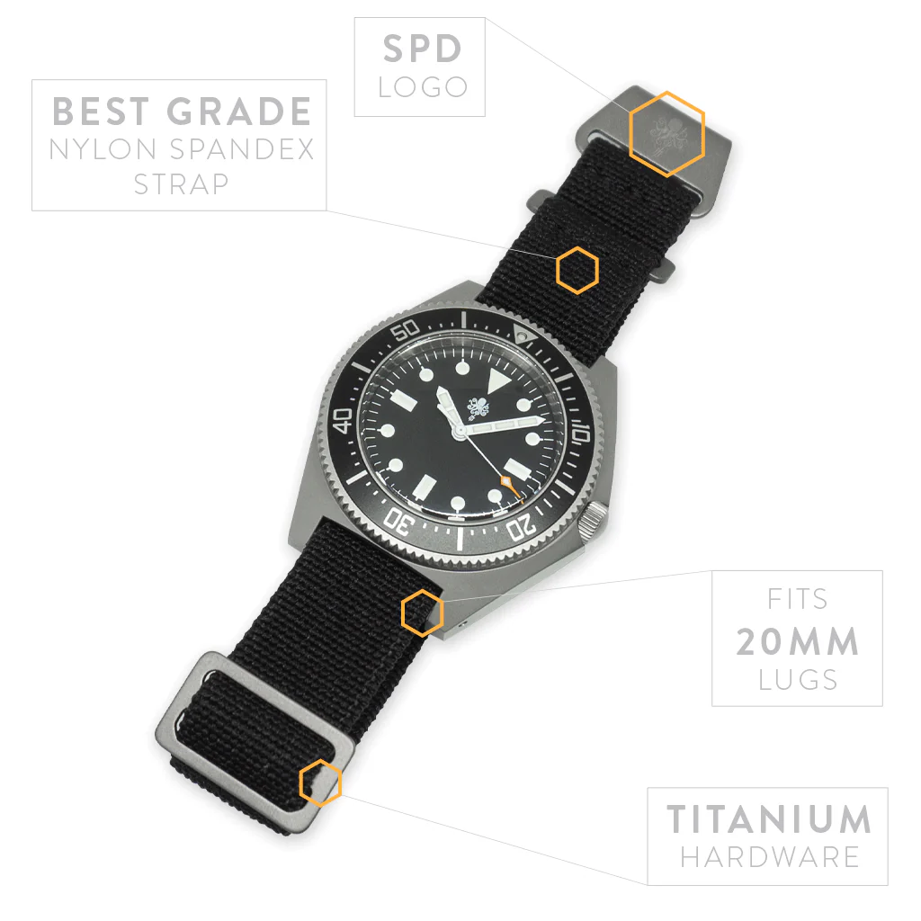 Ti-MNPara Strap 20mm - Black - Image 3